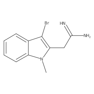 2-(3-bromo-1-methyl-1H-indol-2-yl)ethanimidamide Structure