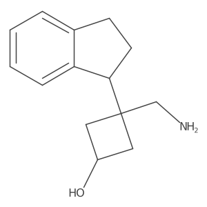 3-(aminomethyl)-3-(2,3-dihydro-1H-inden-1-yl)cyclobutan-1-ol Structure
