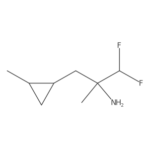 1,1-Difluoro-2-methyl-3-(2-methylcyclopropyl)propan-2-amine结构式