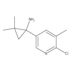 1-(6-Chloro-5-methylpyridin-3-yl)-2,2-dimethylcyclopropan-1-amine结构式