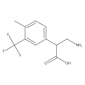 3-Amino-2-[4-methyl-3-(trifluoromethyl)phenyl]propanoic acid结构式
