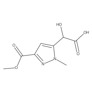 2-hydroxy-2-[3-(methoxycarbonyl)-1-methyl-1H-pyrazol-5-yl]acetic acid Structure