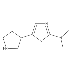 N,N-dimethyl-5-(pyrrolidin-3-yl)-1,3-thiazol-2-amine结构式