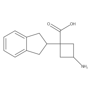 3-amino-1-(2,3-dihydro-1H-inden-2-yl)cyclobutane-1-carboxylic acid结构式