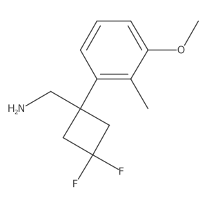 [3,3-Difluoro-1-(3-methoxy-2-methylphenyl)cyclobutyl]methanamine结构式