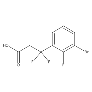3-(3-Bromo-2-fluorophenyl)-3,3-difluoropropanoic acid结构式
