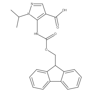 5-({[(9H-fluoren-9-yl)methoxy]carbonyl}amino)-1-(propan-2-yl)-1H-pyrazole-4-carboxylic acid Structure