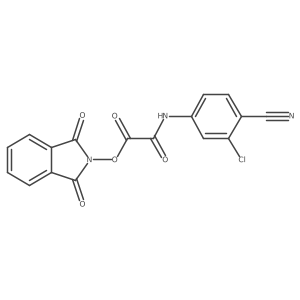 1,3-dioxo-2,3-dihydro-1H-isoindol-2-yl [(3-chloro-4-cyanophenyl)carbamoyl]formate结构式