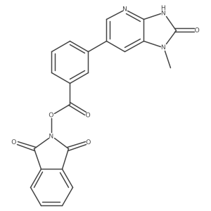 1,3-dioxo-2,3-dihydro-1H-isoindol-2-yl 3-{1-methyl-2-oxo-1H,2H,3H-imidazo[4,5-b]pyridin-6-yl}benzoate结构式