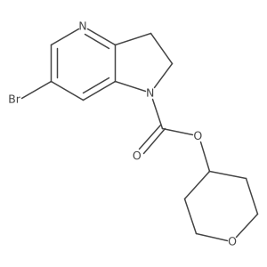 Tetrahydro-2H-pyran-4-yl 6-bromo-2,3-dihydro-1H-pyrrolo[3,2-b]pyridine-1-carboxylate Structure