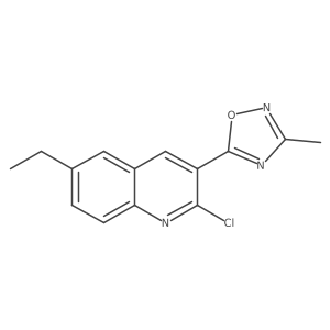 2-Chloro-6-ethyl-3-(3-methyl-1,2,4-oxadiazol-5-yl)quinoline Structure