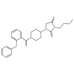 3-(2-Methoxyethyl)-1-[1-(2-phenoxybenzoyl)piperidin-4-yl]imidazolidine-2,4-dione结构式
