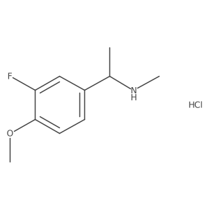 [1-(3-Fluoro-4-methoxyphenyl)ethyl]methylamine hydrochloride结构式