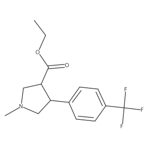 Ethyl 1-methyl-4-[4-(trifluoromethyl)phenyl]pyrrolidine-3-carboxylate Structure