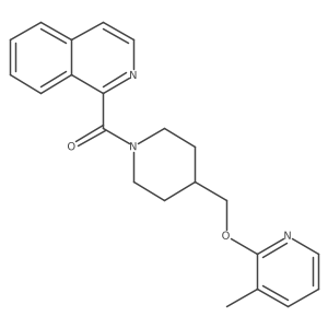 1-(4-{[(3-Methylpyridin-2-yl)oxy]methyl}piperidine-1-carbonyl)isoquinoline Structure