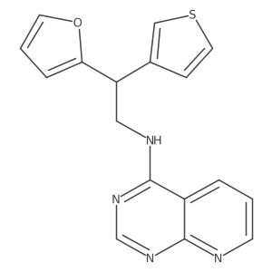 N-[2-(furan-2-yl)-2-(thiophen-3-yl)ethyl]pyrido[2,3-d]pyrimidin-4-amine Structure