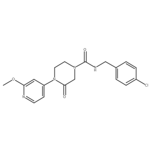 N-[(4-Chlorophenyl)methyl]-4-(2-methoxypyridin-4-yl)-3-oxopiperazine-1-carboxamide结构式