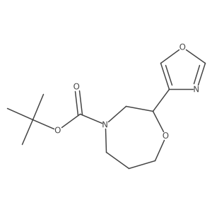 tert-Butyl (S)-2-(oxazol-4-yl)-1,4-oxazepane-4-carboxylate Structure
