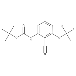 tert-butyl N-[2-cyano-3-(trifluoromethoxy)phenyl]carbamate Structure
