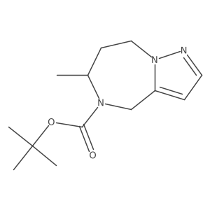tert-Butyl (S)-6-methyl-7,8-dihydro-4H-pyrazolo[1,5-a][1,4]diazepine-5(6H)-carboxylate Structure