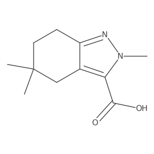 2,5,5-Trimethyl-4,5,6,7-tetrahydro-2H-indazole-3-carboxylic acid Structure