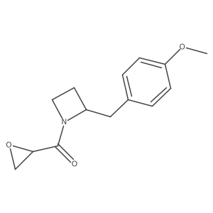 [2-[(4-Methoxyphenyl)methyl]azetidin-1-yl]-(oxiran-2-yl)methanone Structure