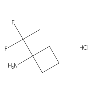 1-(1,1-Difluoroethyl)cyclobutan-1-amine;hydrochloride结构式