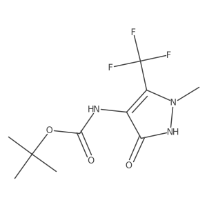 tert-butyl N-[3-hydroxy-1-methyl-5-(trifluoromethyl)-1H-pyrazol-4-yl]carbamate结构式