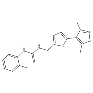 1-[[5-(3,5-Dimethyl-1,2-oxazol-4-yl)furan-2-yl]methyl]-3-(2-methylphenyl)urea Structure