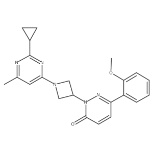 2-[1-(2-Cyclopropyl-6-methylpyrimidin-4-yl)azetidin-3-yl]-6-(2-methoxyphenyl)-2,3-dihydropyridazin-3-one Structure