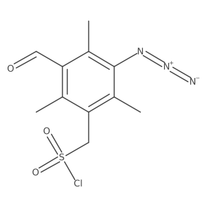 (3-Azido-5-formyl-2,4,6-trimethylphenyl)methanesulfonyl chloride结构式
