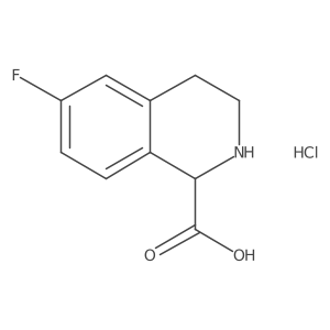 (1R)-6-Fluoro-1,2,3,4-tetrahydroisoquinoline-1-carboxylic acid;hydrochloride Structure