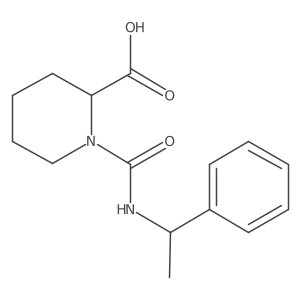 1-(1-Phenylethylcarbamoyl)piperidine-2-carboxylic acid结构式