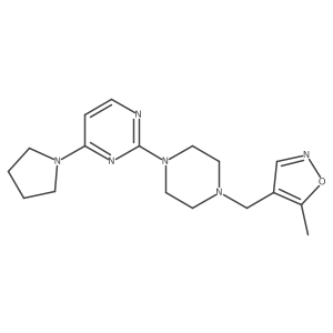 2-{4-[(5-Methyl-1,2-oxazol-4-yl)methyl]piperazin-1-yl}-4-(pyrrolidin-1-yl)pyrimidine结构式
