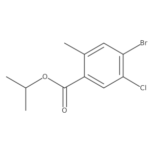 Isopropyl 4-bromo-5-chloro-2-methylbenzoate结构式