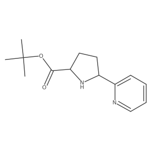 tert-butyl (2S,5R)-5-(pyridin-2-yl)pyrrolidine-2-carboxylate结构式