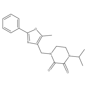 1-[(5-Methyl-2-phenyl-1,3-oxazol-4-yl)methyl]-4-propan-2-ylpiperazine-2,3-dione结构式