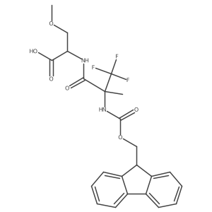 (2S)-2-[2-({[(9H-fluoren-9-yl)methoxy]carbonyl}amino)-3,3,3-trifluoro-2-methylpropanamido]-3-methoxypropanoic acid结构式