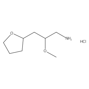 2-Methoxy-3-(oxolan-2-yl)propan-1-amine hydrochloride结构式