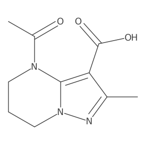 4-acetyl-2-methyl-4H,5H,6H,7H-pyrazolo[1,5-a]pyrimidine-3-carboxylic acid结构式