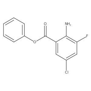 Phenyl 2-amino-5-chloro-3-fluorobenzoate结构式