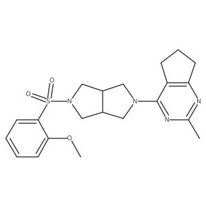 2-(2-methoxybenzenesulfonyl)-5-{2-methyl-5H,6H,7H-cyclopenta[d]pyrimidin-4-yl}-octahydropyrrolo[3,4-c]pyrrole结构式