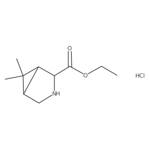 ethyl (1R,2S,5S)-6,6-dimethyl-3-azabicyclo[3.1.0]hexane-2-carboxylate hydrochloride结构式