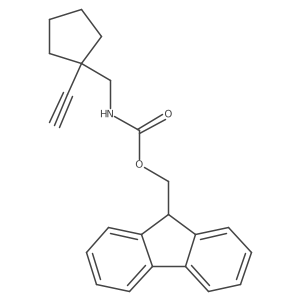 (9H-fluoren-9-yl)methyl N-[(1-ethynylcyclopentyl)methyl]carbamate结构式