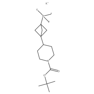 Potassium (3-(1-(tert-butoxycarbonyl)piperidin-4-yl)bicyclo[1.1.1]pentan-1-yl)trifluoroborate结构式
