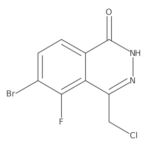 6-Bromo-4-(chloromethyl)-5-fluorophthalazin-1(2H)-one Structure