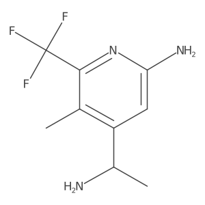 (R)-4-(1-Aminoethyl)-5-methyl-6-(trifluoromethyl)pyridin-2-amine Structure