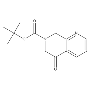 Tert-butyl 5-oxo-5,8-dihydro-1,7-naphthyridine-7(6H)-carboxylate结构式