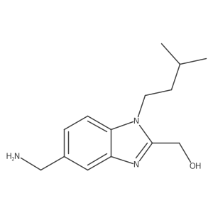 [5-(Aminomethyl)-1-isopentyl-benzimidazol-2-yl]methanol结构式