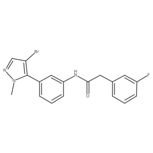 Benzeneacetamide,n-[3-(4-bromo-1-methyl-1h-pyrazol-5-yl)phenyl]-3-fluoro-结构式
